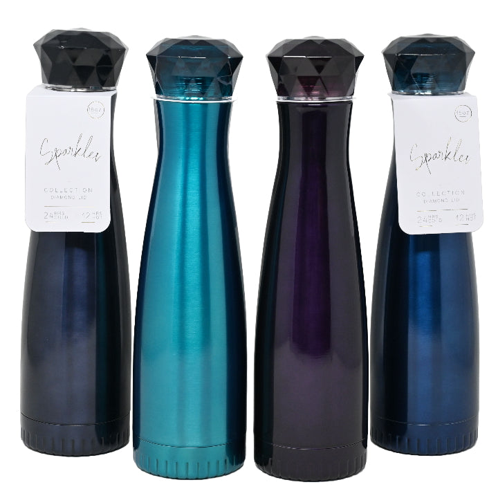 16oz DBL WALL WATER BOTTLE W/DIAMOND SHAPE LID C/P 48