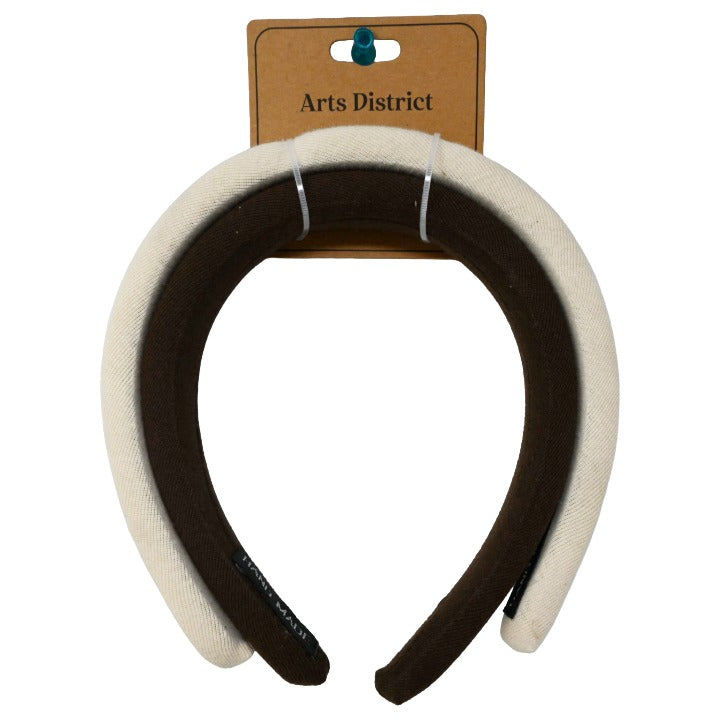 2pk Headband Set Thick Knit Light Tan and Brown C/P 100