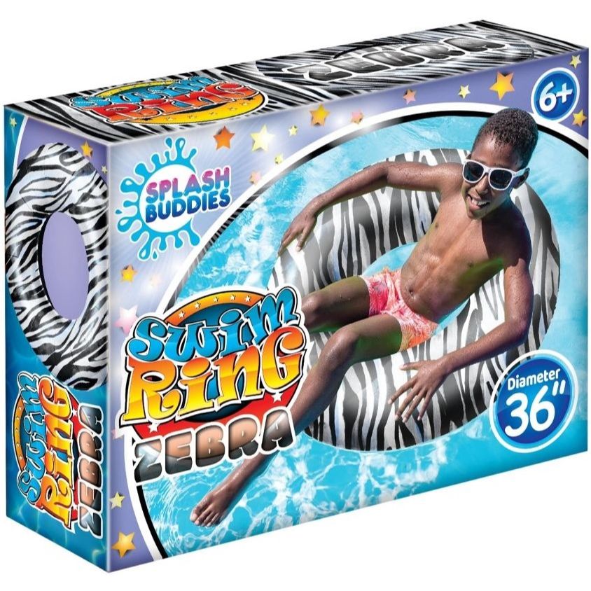 ZEBRA POOL FLOAT SWIM RING C/P 12