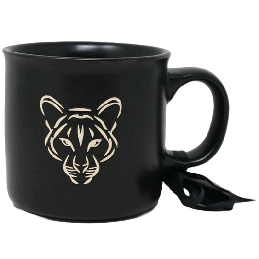 Matte Camper Mug with Debossed Leopard Face on Outside Nicole Miller Nicole Miller C/P 36