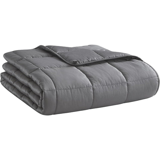 60x80" 15lbs GREY FULL SIZE WEIGHTED BLANKET C/P 2