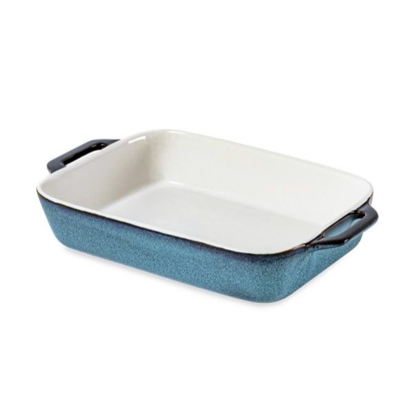 BLUE REACTIVE RECTANGULAR BAKING DISH C/P 8