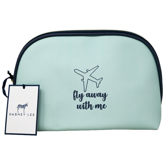 *OUTSIDE CA* BLUE DOME COSMETIC BAG W/FLY AWAY WITH ME PRINT DABNEY LEE C/P 40