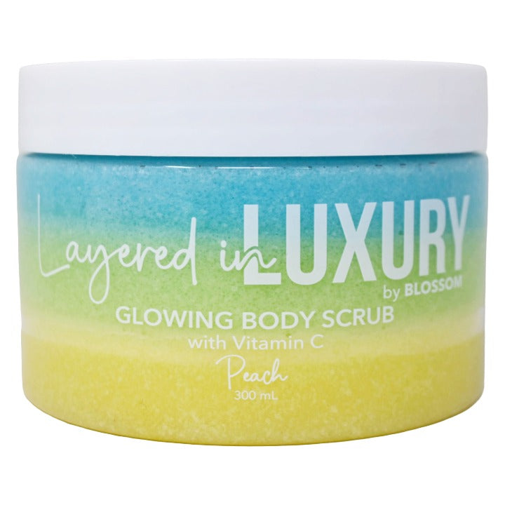 BLOSSOM Layered in LUXURY Peach 10.14oz Glowing Body Scrub Balm w/Vitamin C C/P 24