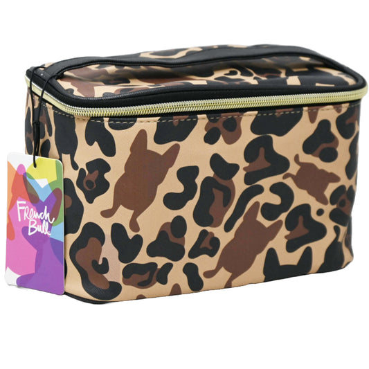 *OUTSIDE OF CA* LEOPARD PRINT COSMETIC TRAIN CASE C/P 20