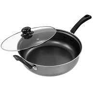 11" GV HIGHBERRY CHARCOAL NON-STICK STEEL CHICKEN FRYER WITH LID C/P 4