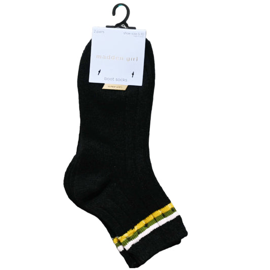 2pk WOMEN POLYTAM SHORT BOOT SOCKS STEVE MADDEN C/P 36