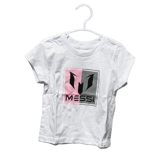 MESSI WHT BOX LOGO GRAPHIC T-SHIRT 3-ASST SIZE 12m,18m,24m C/P 24