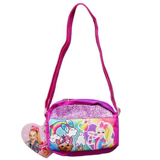 JOJO SIWA SATIN CROSSBODY HANDBAG W/GLITTER TRIM C/P 24