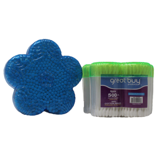 COTTON SWAB 500CT IN FLOWER CASE 4 ASSTD C/P 48