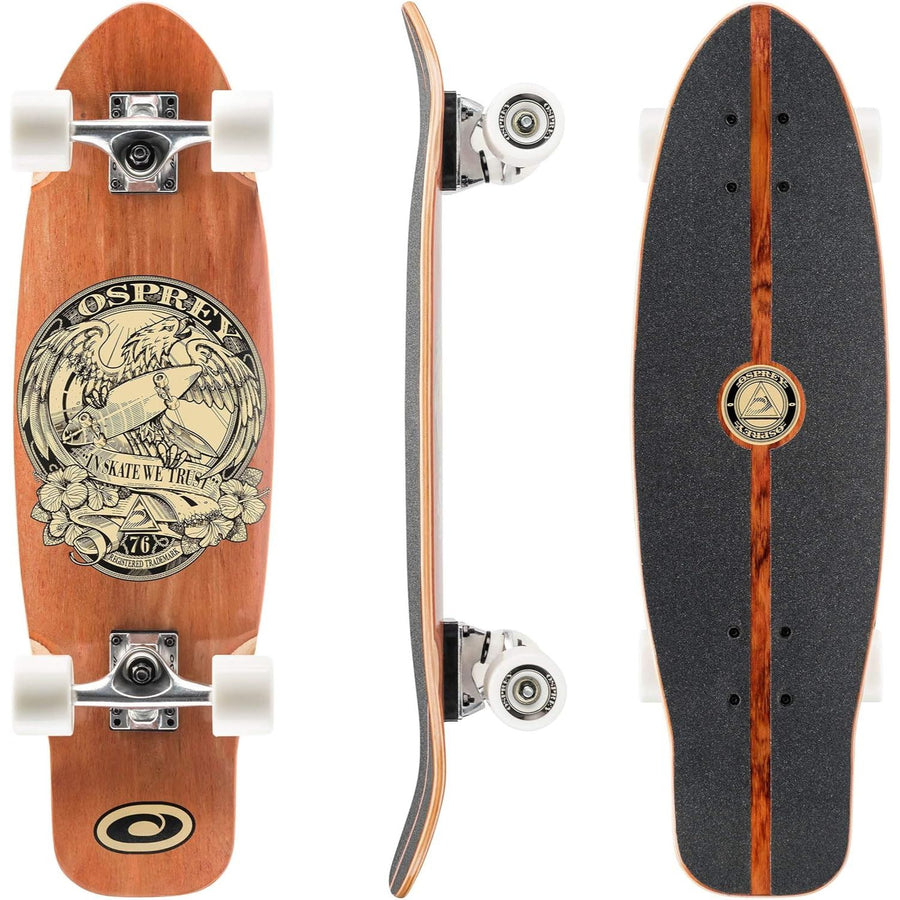 27" OSPREY "IN SKATE WE TRUST" MINI CRUISER SKATEBOARD C/P 4