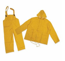 3pc MED YELLOW HEAVY DUTY RAINSUIT C/P 6