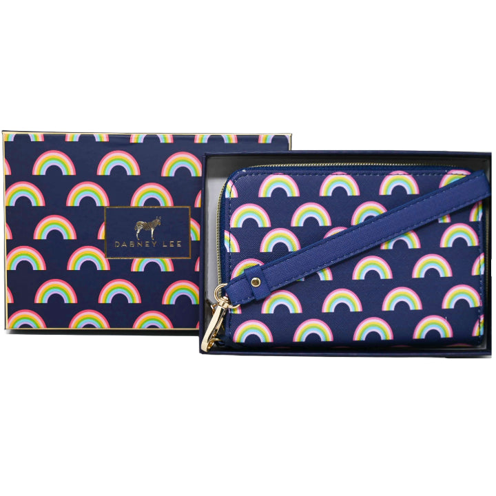 *OUTSIDE OF CA* SMALL RAINBOW PRINT ZIPPER WALLET IN GIFT BOX C/P 50