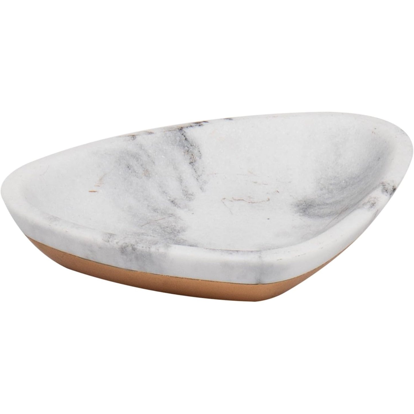 RESIN MARBLE/GOLD SOAP DISH C/P 24