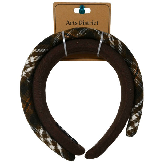 2pk Headband Set Thick Knit Tweed and Brown C/P 100