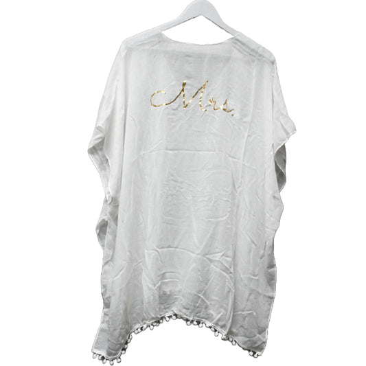 White Pom Pom Cover Up- Mrs. One Size C/P 24