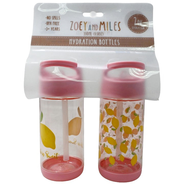 Kids 2pk Lemons Bottle C/P 12 Zoey & Miles