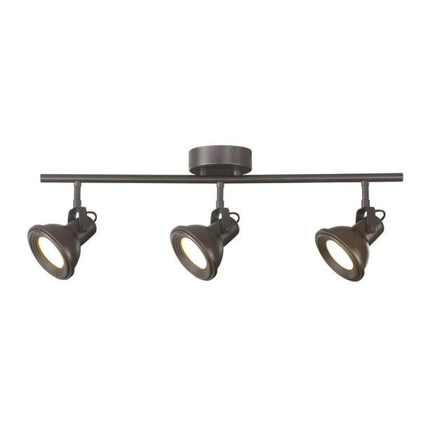 26.25" 3-HEAD BRONZE LED DIRECTION RAIL TRACK LIGHT C/P 1,COLOR BOX