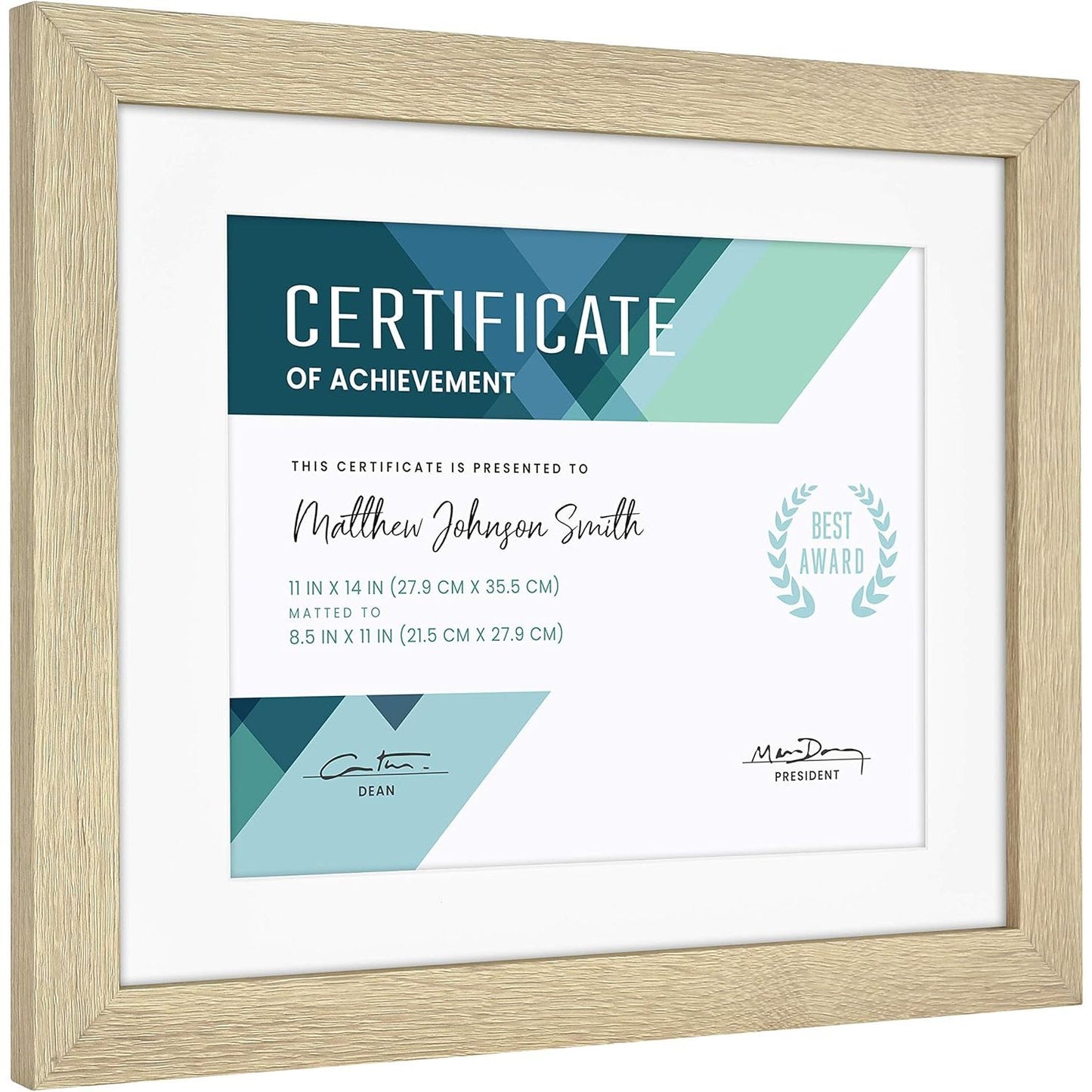 4pk 11X14" NATURAL MATTED WOODGRAIN FRAME C/P 1