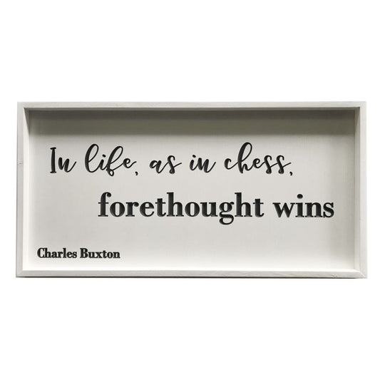 31.5"x16" LIFE & CHESS ENGRAVED MDF W/ WOOD FRAME C/P 4