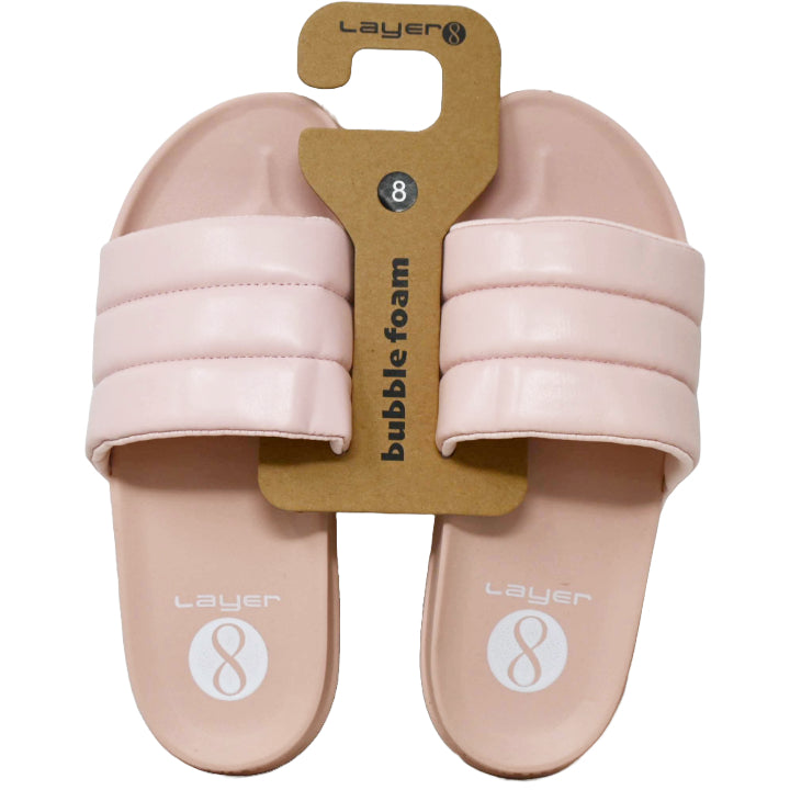 WOMEN BLUSH BUBBLE FOAM SLIPPERS ASST SIZE LAYER 8 C/P 12