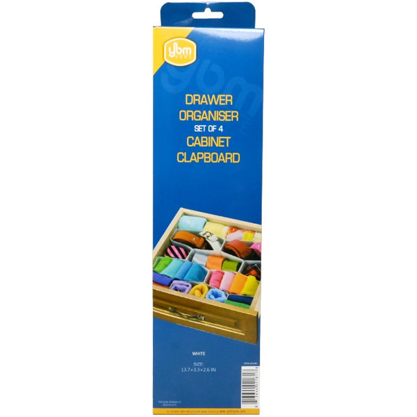 4pc Wht Drawer Divider Set C/P 12