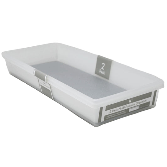 2pk Drawer Organizer with Grey TPR 16x6.7x1.97" C/P 12
