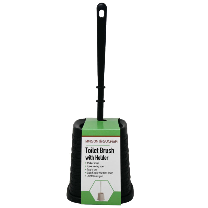 BLACK PREMIUM WICKER TOILET BRUSH SET C/P 6