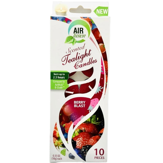 10pk "AS IS" SCENTED TEALIGHT CANDLE-BERRY BLAST C/P 12