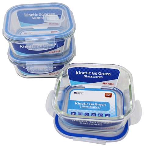 800ml SQUARE GLASS FOOD CONTAINER C/P 24