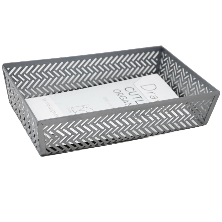 Small Herringbone Pattern Punched Metal Drawer Organizer C/P 48
