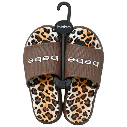 Womens Brown Eva Slides C/P 12 BEBE