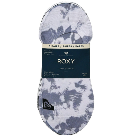5pk ROXY WOMENS TIE DYE SUPER NS SOCKS SIZE 9-11 C/P 60