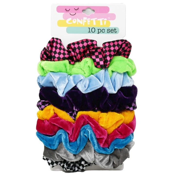 10pc Visco Remix Hair Scrunchie Set Confetti C/P 24