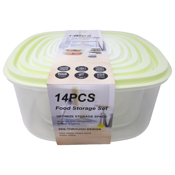 7pk Crm Sq Food Storage Set C/P 12 Phantom Chef