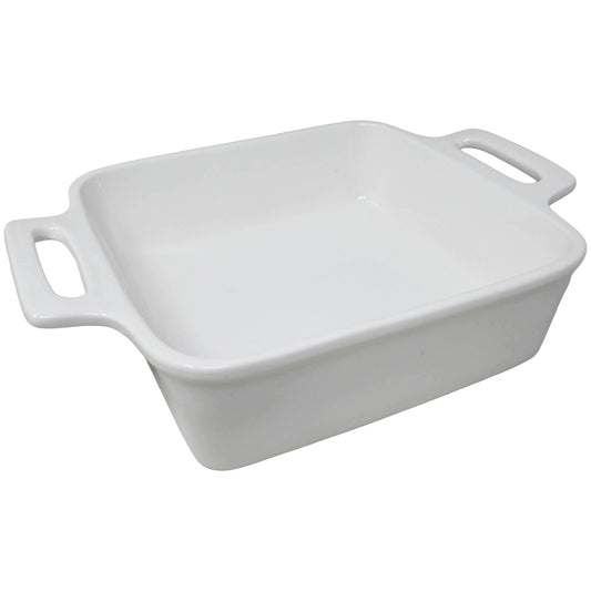 Wht Square Bakeware w/Handles C/P 12