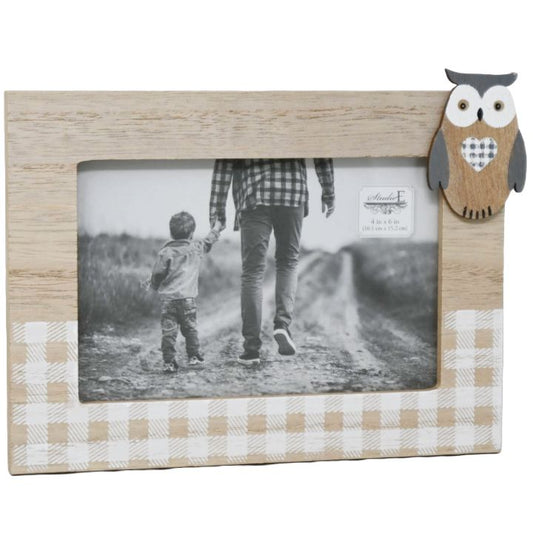 4"x6" Owl Frame Wood MDF C/P 4
