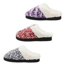 *OUTSIDE OF CA* WOMEN MULTI KNIT SLIPPERS 3-ASST COLORS-3-ASST SIZE C/P 36