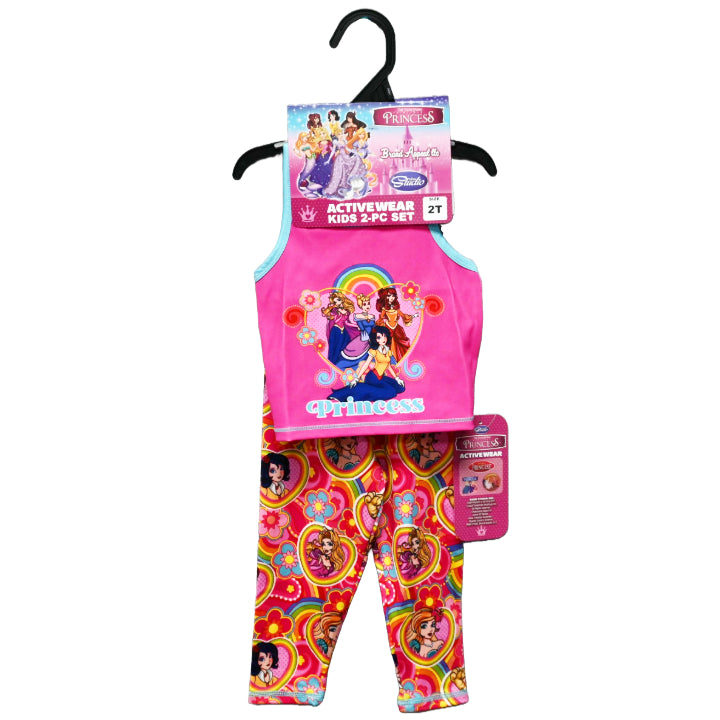 FAIRYTALE PRINCESS RACER TANK ACTIVEWEAR SET IN THE GROOVE 3-ASST SIZE 2T-4T C/P 48