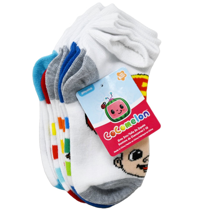6pk 3T-5T BOYS COCOMELON ABC QRT SOCKS C/P 36