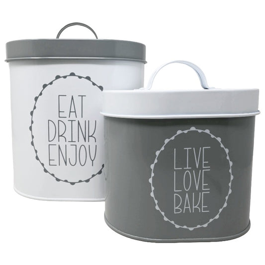 2pc Gry Canisters C/P 6