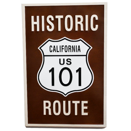 16"x24" EMBSSD US 101 METAL WALL SIGN C/P 12