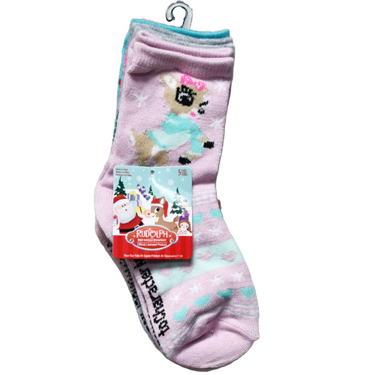 5pk RUDOLPH FAIR ISLE CREW SOCKS SIZE 4-6 C/P 60