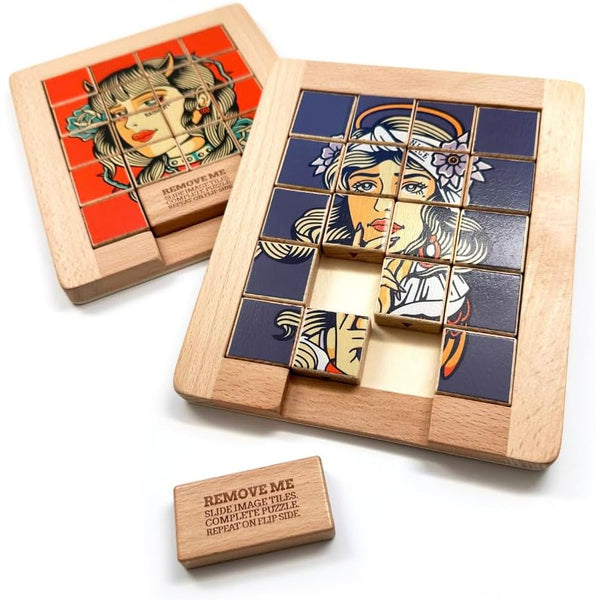 Wood Puzzle Naughty v. Nice 2-Sided C/P 48