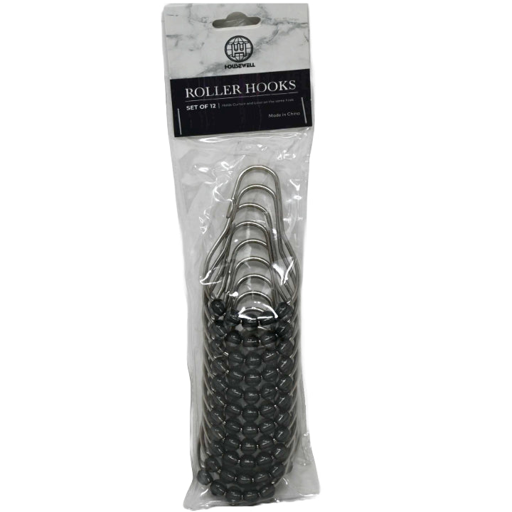 12pc Dk. BLUE METAL ROLLER HOOKS C/P 72