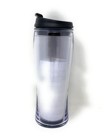 CLEAR 16oz Translucent Double Wall Insulated Tumbler C/P 24