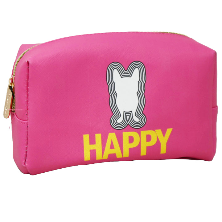 *OUTSIDE OF CA* LARGE PINK RECTANGLE COSMETIC BAG FRENCH BULL C/P 40