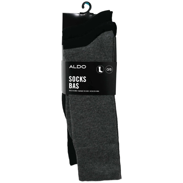 *NO USA* Mens 10-13 Black with Grey 3pk ROY Solid Socks C/P 60