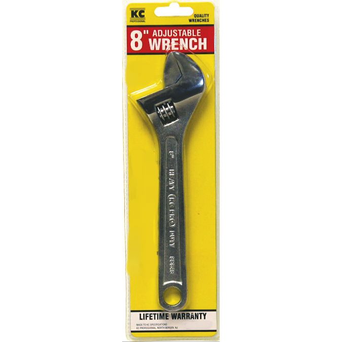 8" KC CHROME PLATED ADJUSTABLE WRENCH C/P 72