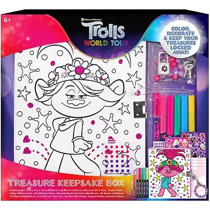 TROLLS 2 TREASURE KEEPSAKE BOX C/P 4